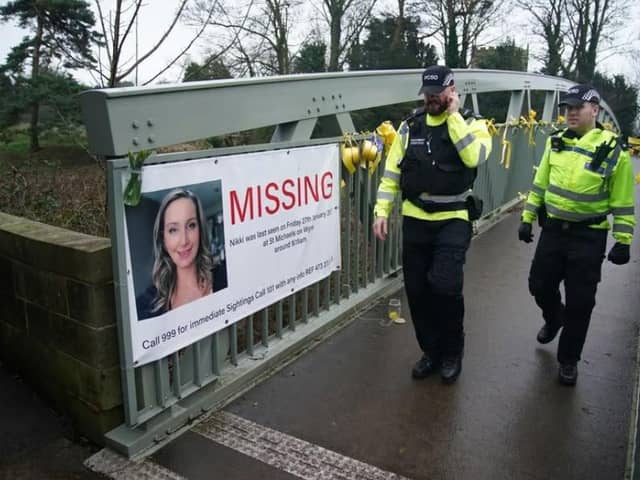 A missing poster shortly after Nicola Bulley disappeared