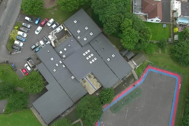 This was the birds eye view of their school children at Worsthorne Primary School were treated to when they were enjoyed a drone display