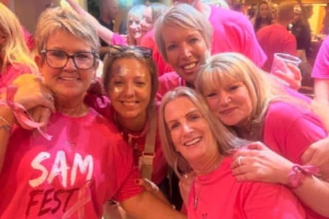 Doing it for Sam. Revellers at 'Sam Fest' held at Burnley's Belvedere and Calder Vale Sports Club, in memory of Samantha Duff, raised over £10,000 for charity
