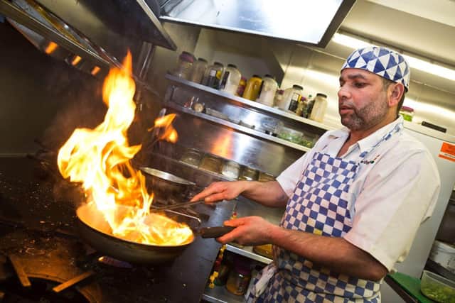 One of the chefs hard at work at Shimla Spice restaurant in Burnley