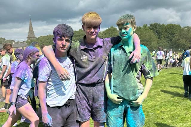 Burnley school was awash with all the colours of the rainbow as staff and pupils rounded off a poignant and fun-filled sports and wellbeing day.