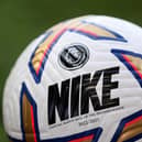 LEEDS, ENGLAND - AUGUST 21: The Nike Flight Premier League match ball during the Premier League match between Leeds United and Chelsea FC at Elland Road on August 21, 2022 in Leeds, England. (Photo by Catherine Ivill/Getty Images)