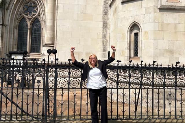Coun. Julie Green at the Royal Courts of Justice in London