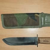 A knife seized from the Burnley OCG as part of Operation Warrior
