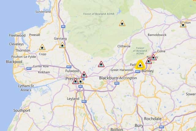The Environment Agency also issued a number of flood warnings six alerts