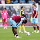 BURNLEY, ENGLAND - MARCH 03: David Datro Fofana of Burnley looks dejected after the Premier League match between Burnley FC and AFC Bournemouth at Turf Moor on March 03, 2024 in Burnley, England. (Photo by Matt McNulty/Getty Images)