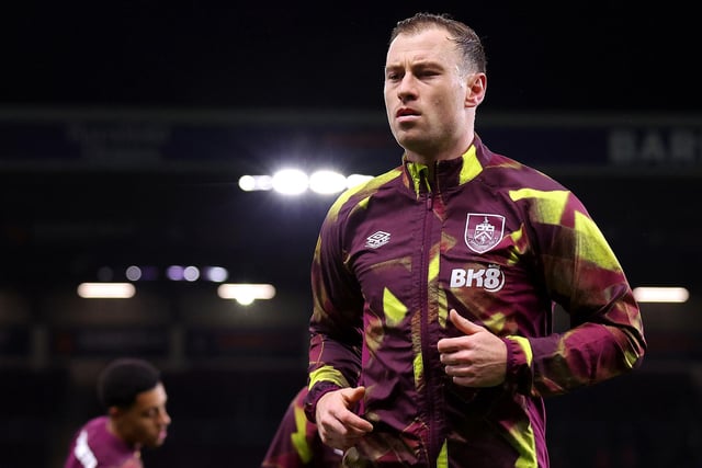 BURNLEY, ENGLAND - NOVEMBER 08: Ashley Barnes of Burnley warms up prior to the Carabao Cup Third Round match between Burnley and Crawley Town at Turf Moor on November 08, 2022 in Burnley, England. (Photo by Alex Livesey/Getty Images)
