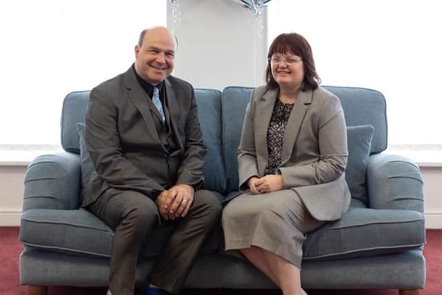 Darren and Sharon Aspinall mark 10 years in business by opening their new Agápe Funeral Service home in Brierfield