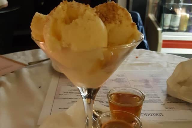 The delicious Affogato dessert chosen by reporter Sue Plunkett at Contintentals restaurant