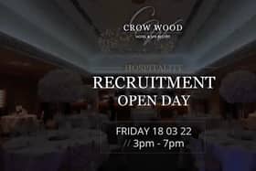 Crow Wood Hotel and Spa Resort Recruitment Open Day is on Friday, March 18, 2022, 3pm to 7pm