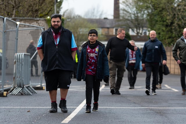 Burnley fans arrive at Turf Moor ahead of their Championship fixture with QPR knowing victory will seal the Championship title. Photo: Kelvin Stuttard