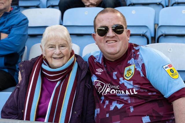 Burnley supporters enjoying the pre-match atmosphere 

The EFL Sky Bet Championship  - Coventry City v Burnley- Saturday 8th October 2022 - Coventry Building Society Arena - Coventry