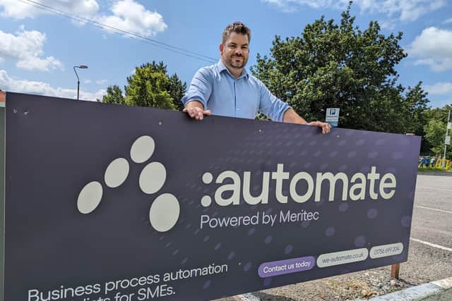 Alex Abbey, head of sales and marketing at automate, the new sponsors of Clitheroe Cricket Club