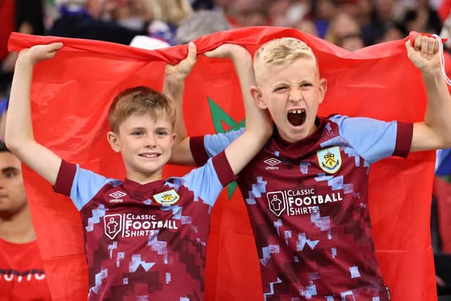 A pair of young Burnley fans were spotted in the crowd (Photo by Catherine Ivill/Getty Images)