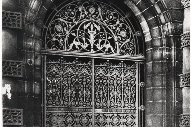 The magnificent gates to Burnley Market Hall. They were on Howe Street, opposite the Empress Hotel. Notice the bull’s head above the arch and the decorative stone-work around the gates. Some years after the Market Hall was demolished, in 1968, the gates were re-erected in Stanley Park, in Blackpool.