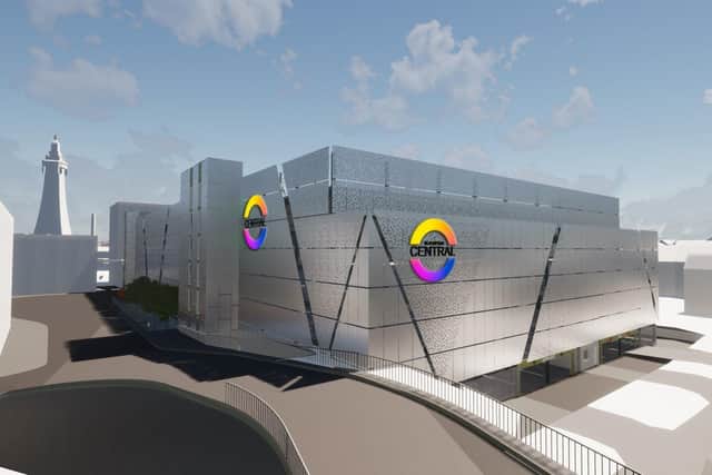 An artist's impression of the multi-story car park planned for the Blackpool Central site off the Golden Mile. It will replace Central Carpark which stands on the site of the town's former rail link at Central Station