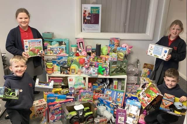 Worsthorne Primary School has made a generous donation of toys and gifts to Burnley Together Christmas Present Appeal