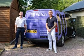 Founders Paul White and Conor Walsh with a Patch Van
