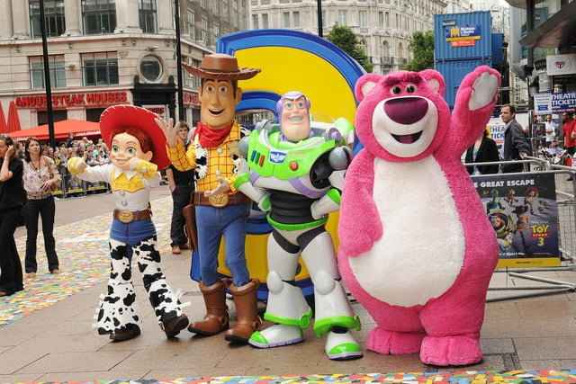 LONDON, UNITED KINGDOM - JULY 18: Charactures from Toy Story attend the Toy Story 3 UK film premiere at the Empire Leicester Square on July 18, 2010 in London, England. (Photo by Stuart Wilson/Getty Images)