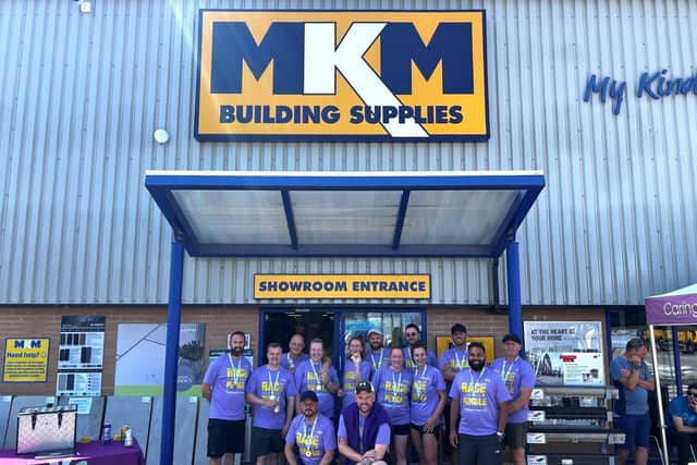 Race Across Pendle Contestants at MKM Building Supplies