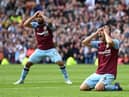 BURNLEY, ENGLAND - MAY 22: Jack Cork of Burnley reacts during the Premier League match between Burnley and Newcastle United at Turf Moor on May 22, 2022 in Burnley, England. (Photo by Gareth Copley/Getty Images)