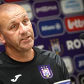 Anderlecht's head coach Simon Davies pictured during a press conference of Jupiler Pro League team RSC Anderlecht to present it's new head coach, Monday 17 June 2019 in Brussels. BELGA PHOTO VIRGINIE LEFOUR        (Photo credit should read VIRGINIE LEFOUR/AFP via Getty Images)