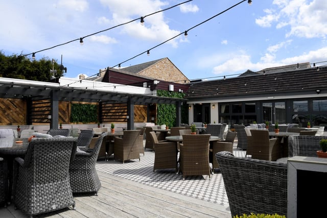 The outdoor seating area