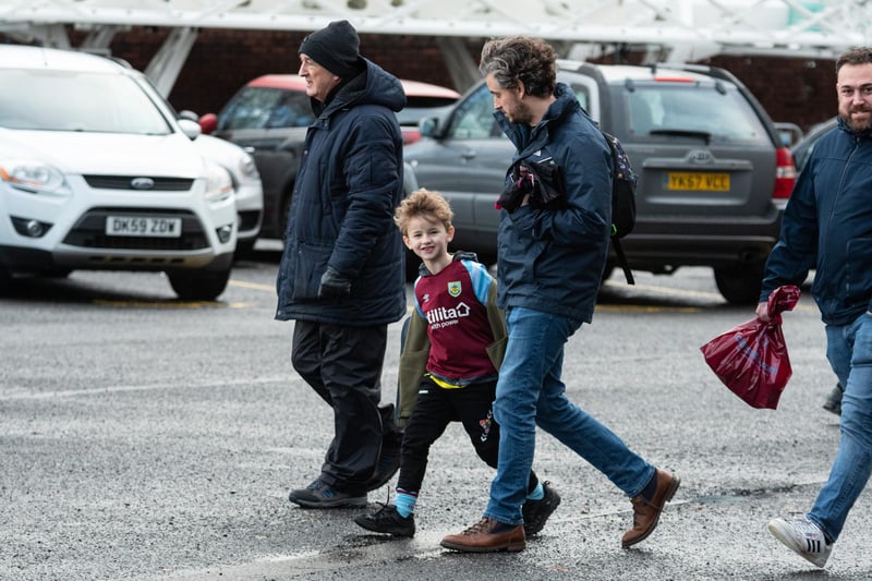 Burnley fans arrive at Turf Moor ahead of the Championship fixture with Coventry City. Photo: Kelvin Stuttard