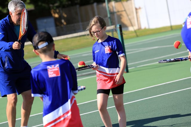 The Tennis for Kids initiative which was supported by Mansfield Lawn Tennis Club in 2018.