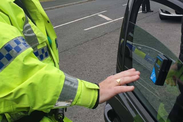 Police officers issued 72 tickets and recorded 84 offences in a spot check operation on drivers in Nelson and Colne. Offences  included no seat belts, illegal number plates, using a mobile device at the wheel, tyre tread and window tint offences (as pictured)