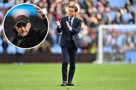 Burnley boss Scott Parker and owner Alan Pace, inset. Pictures: Getty Images
