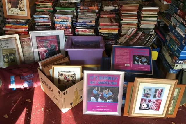 Just some of the items from author Dave Thomas' collection of Burnley FC memorabilia that will be donated to a new exhibition celebrating the life and times of the Clarets