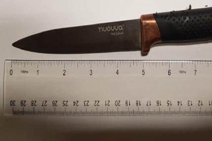 A knife seized during the investigation (Credit: Lancashire Police)