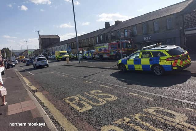 Emergency services were called to KFC in Colne Road at 4pm on Friday. Photo: Northern Monkeys