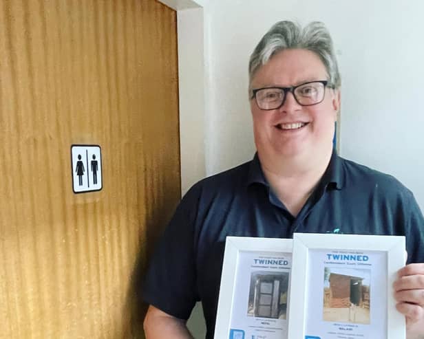 Scheme Manager Philip Birtwistle following a concert held for the residents of Candlemakers’ Court in Clitheroe in aid of charity, Toilet Twinning.
