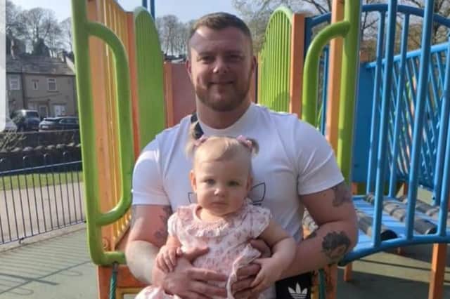 Jack Dugdale with his daughter