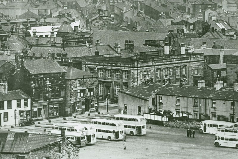 Cattle Market Bus Station, Burnley, around 1950. Credit: Lancashire County Council