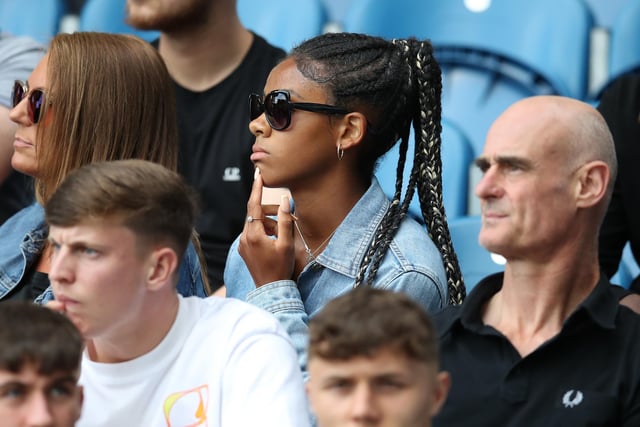 BURNLEY, ENGLAND - AUGUST 06: A supporter of Burnley FC looks on during the Sky Bet Championship match between Burnley and Luton Town at Turf Moor on August 06, 2022 in Burnley, England. (Photo by Ashley Allen/Getty Images)