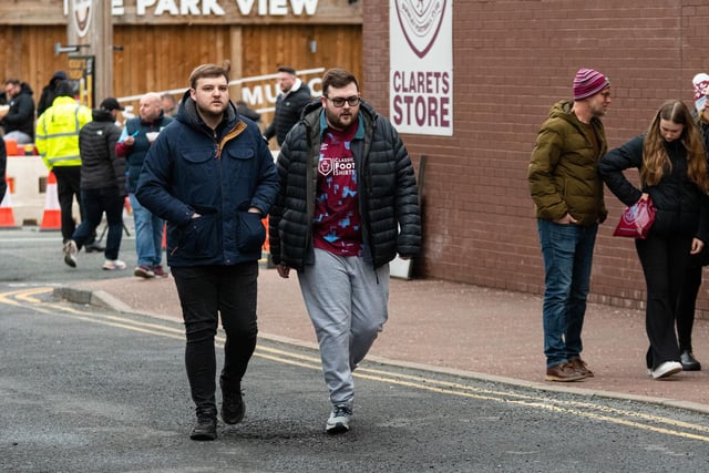Burnley fans arrive at Turf Moor ahead of the Championship fixture with Sunderland. Photo: Kelvin Stuttard