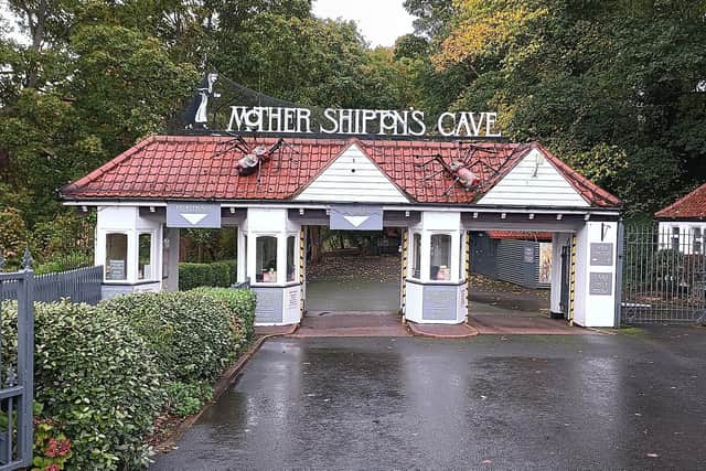 The entrance to Mother Shipton's Cave in Knaresborough - the country's oldest tourist attraction
