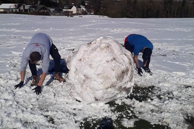 The Northern Monkeys made their second bid for a record to build the world's biggest snowball last week