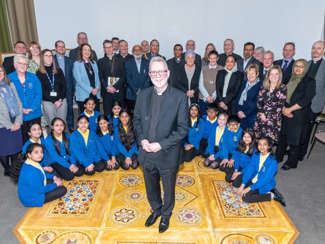 The Rev. Dr Joe Kennedy with guests at his unveiling as the Bishop of Burnley. Photo: Kelvin Lister-Stuttard