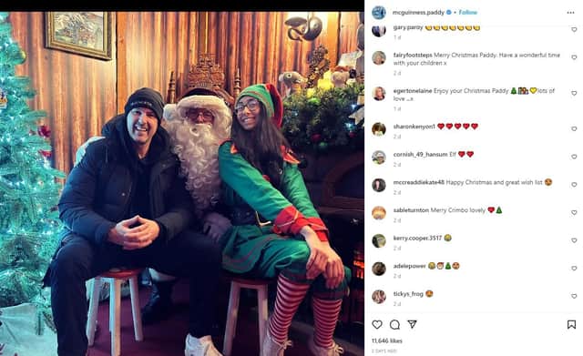 Paddy McGuinness shared snaps on Instagram following a visit to see Santa with the family