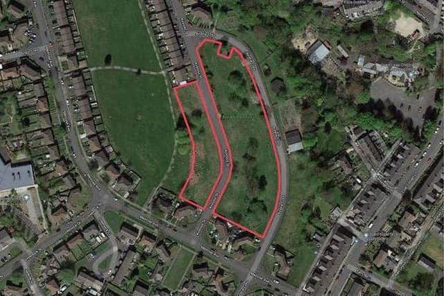 A satellite view of the Kinross Street site in Burnley