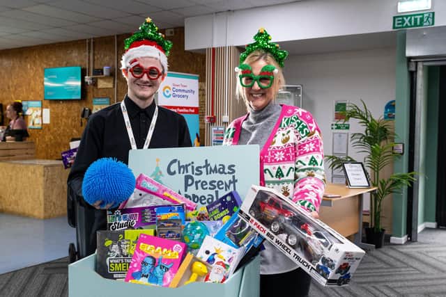 Happy Christmas everyone! Nicola Larnach of Burnley Together and Calico's Luke Molloy launch the 2023 Christmas Present Appeal