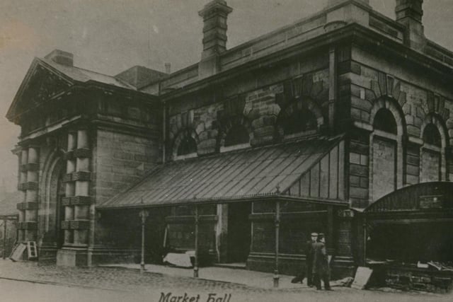 Old Burnley Market Hall (early 1900s). Credit: Lancashire County Council