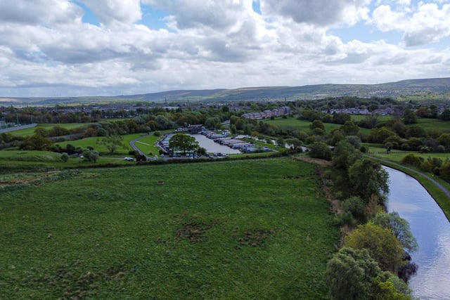 Looking out over the Leeds and Liverpool canal towards Reedley Marina, Burnley. Photo: Kelvin Stuttard