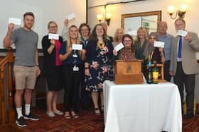 Representatives of some of the charities who received a donation from Clitheroe Rotary Club are pictured with their cheques
