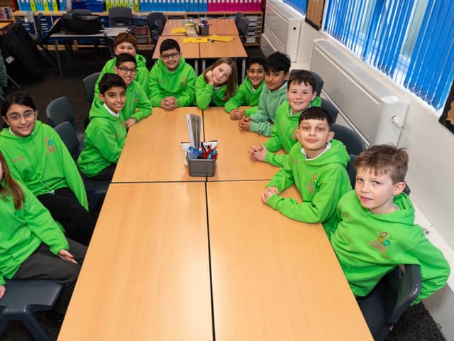 Pupils from Barrowford Primary School, which was a finalist in a national design competition due to their idea for an app giving people simple ways to do their bit for the environment. Photo: Kelvin Lister-Stuttard