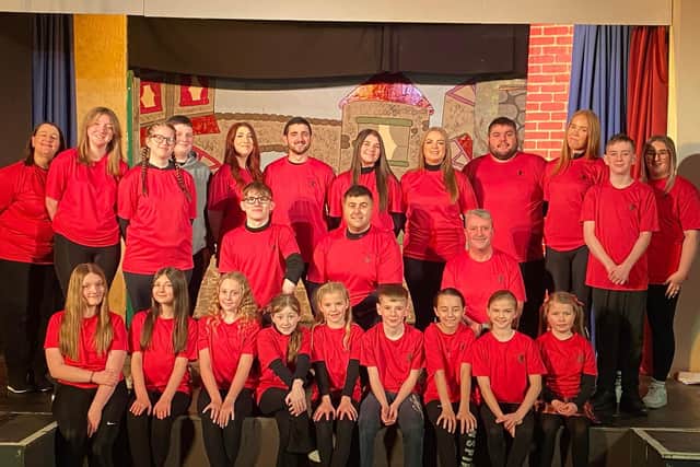 The cast of Greenbrook Panto Society's 2023 show Rapunzel